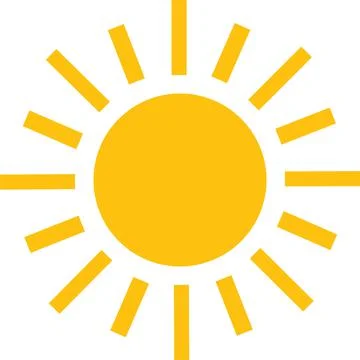 Sun icon vector. Shine sun ray. Sunshine sign. Sunset icon. Abstract art. Illustrazione stock