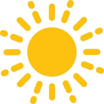 Sun icon vector. Shine sun ray. Sunshine sign. Sunset icon. Abstract art. Stock Illustration