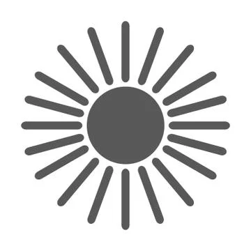 Sun icon vector simple Stock Illustration