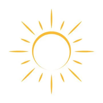Sun icon vector. Summer pictogram. Sunlight symbol. for website design, web b Stock Illustration