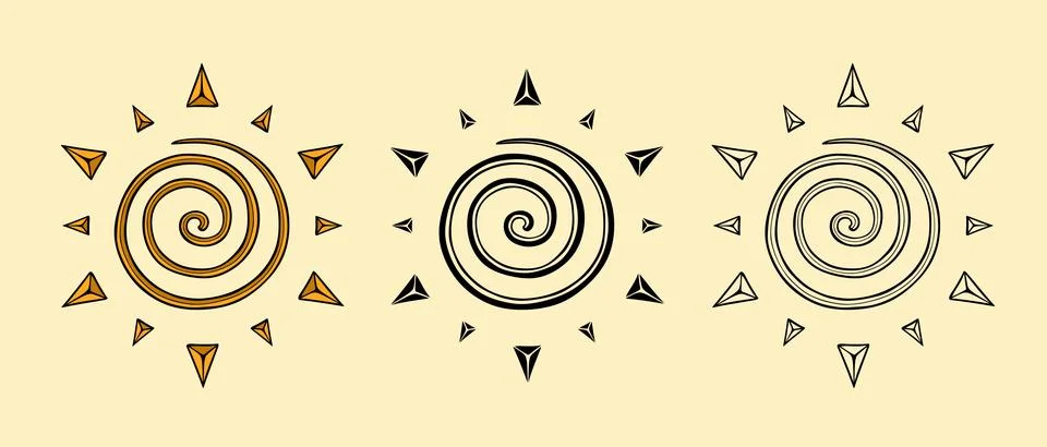 Sun icon. Vector summer symbol for design Stock Illustration