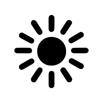 Sun icon vector on white background Stock Illustration