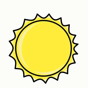 Sun icon vector. yellow summer symbol Stock Illustration
