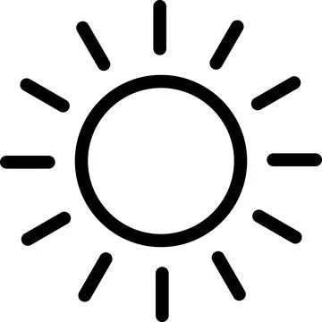 Sun icon vector. Yellow sun clipart on white. Sun symbol transparent background 스톡 일러스트