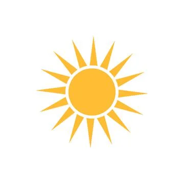 Sun icon vector for your web design, logo, UI. illustration Stock Illustration