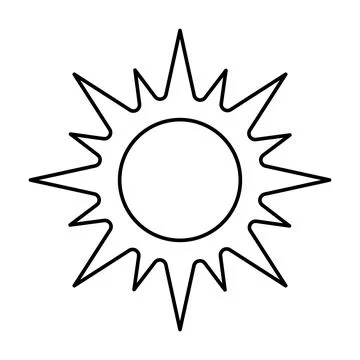 Sun icon vector for your web design, logo, UI. illustration Illustrazione stock