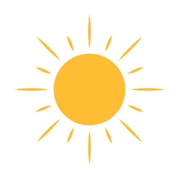 Sun icon vector for your web design, logo, UI. illustration Illustrazione stock