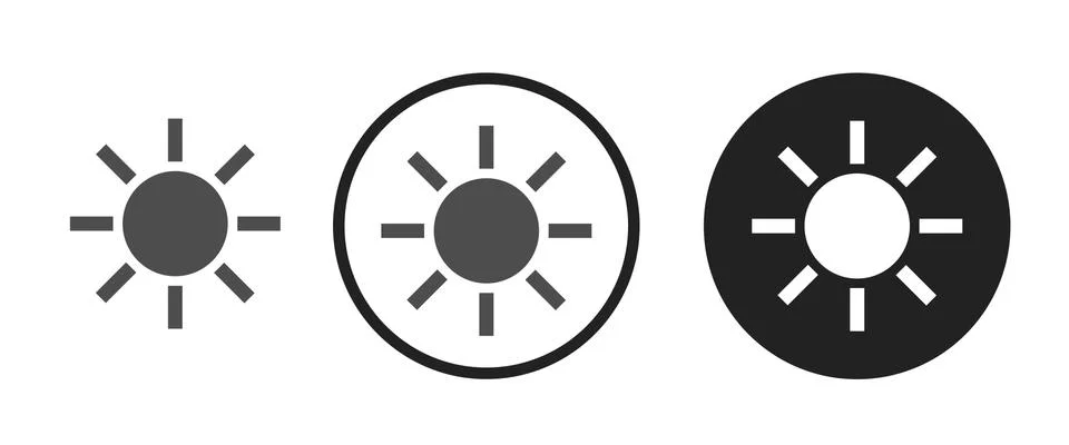 Sun icon . web icon set .vector illustration Stock Illustration