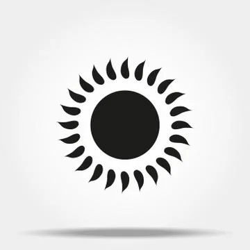 Sun icon on white background for graphic and web design, Modern simple vector Stock Illustration