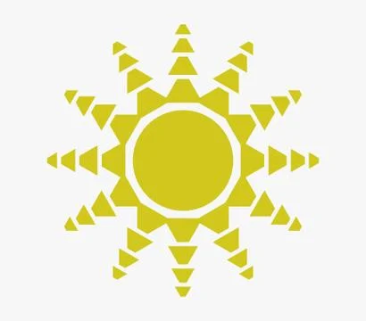 Sun icon on white background Stock Illustration
