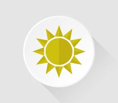 Sun icon on white background Stock Illustration