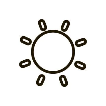 The sun icon on white background. Vector illustration EPS 10. Stock Illustration
