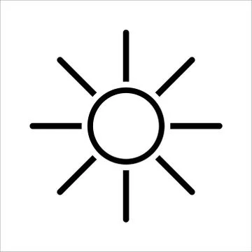 Sun icon on a white background. Vector illustration. Stock Illustration