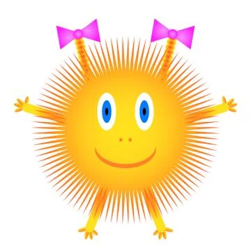 Sun icon on white. Stock Illustration