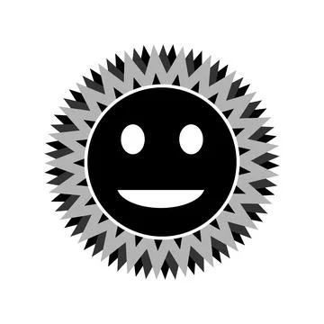 Sun icon on white. Stock Illustration