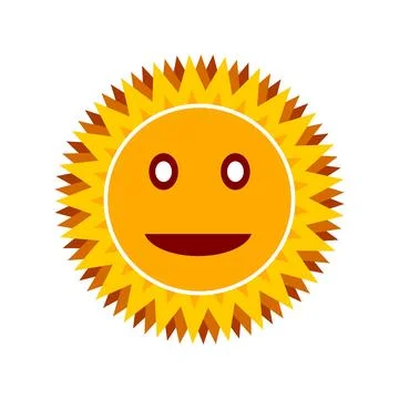 Sun icon on white. Stock Illustration
