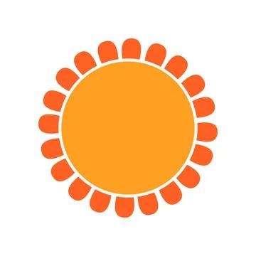 Sun icon on white. Stock Illustration