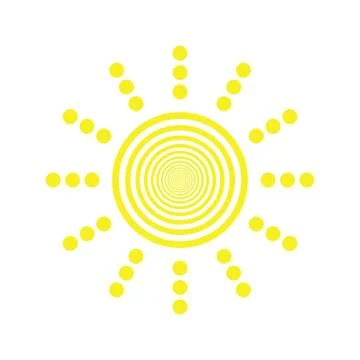 Sun icon. yellow sun vector. weather icon Stock Illustration