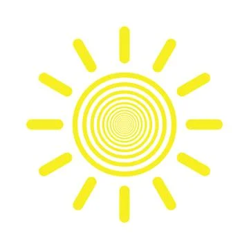 Sun icon. yellow sun vector. weather icon Stock Illustration