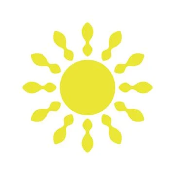 Sun icon. yellow sun vector. weather icon Stock Illustration