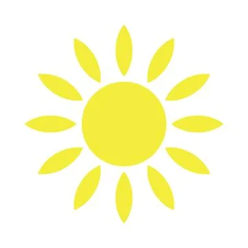Sun icon. yellow sun vector. weather icon Stock Illustration