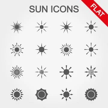 Sun icons Stock Illustration