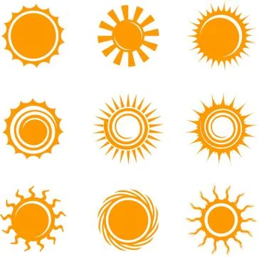 Sun Icons Stock Illustration