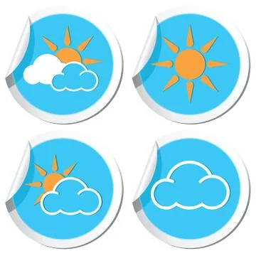 Sun icons set Stock Illustration