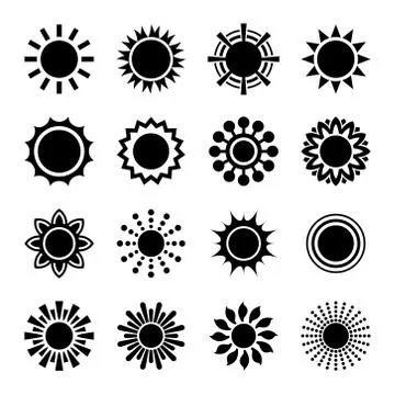 Sun Icons Set イラスト素材