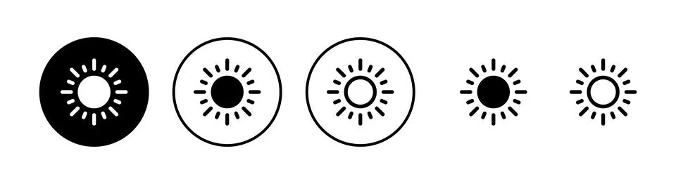 Sun icons set. Sun vector icon. brightness Stock Illustration