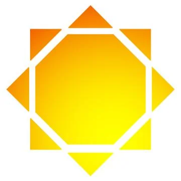 Sun illustration, sun clip-art for nature, sunlight, summer concepts 스톡 일러스트