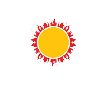 Sun ilustration logo vector icon template Illustrazione stock