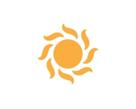 Sun ilustration logo vector icon Stock Illustration