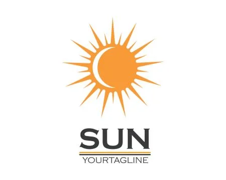 Sun ilustration logo vector icon Stock Illustration