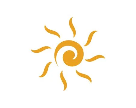 Sun ilustration logo vector icon Stock Illustration