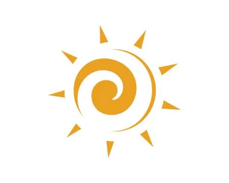 Sun ilustration logo vector icon Stock Illustration