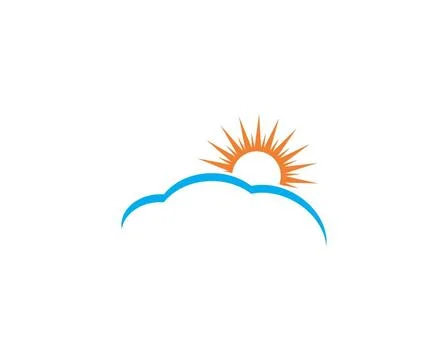 Sun ilustration logo vector icon sun ilustration logo vector icon template... Stock Photos