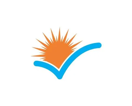 Sun ilustration logo vector icon sun ilustration logo vector icon template... Stock Photos