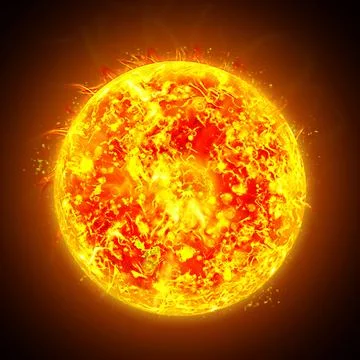Sun in the imagination. Stock Illustration