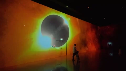 Sun Immersive Exhibition 2 Stock Footage 328849679