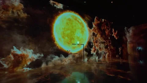 Sun Immersive Exhibition 3 Stock Footage 328849708