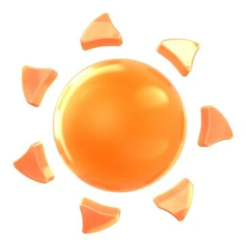 Sun on isolated background. Stock Illustration