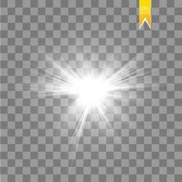 Sun isolated on transparent background. Vector illustration Stock Illustration