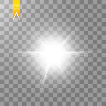 Sun isolated on transparent background. Vector illustration Stock Illustration