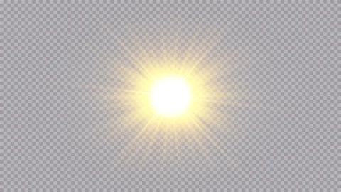 Sun isolated on transparent background. Vector illustration Stock Illustration
