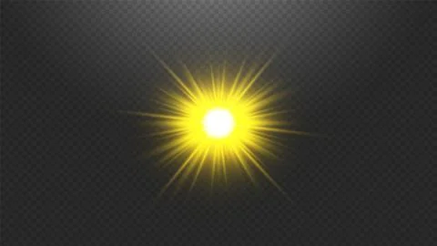 Sun isolated on transparent background. Vector illustration Stock Illustration