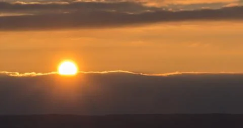 A sun is just above the clouds Stock Photos