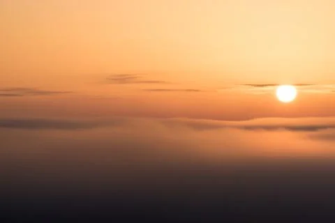 The sun is just above the clouds Foto stock