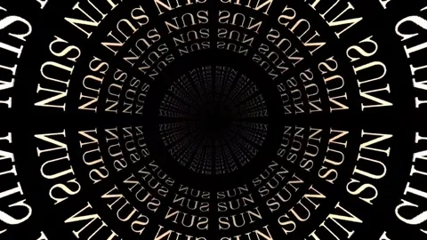 SUN Keyword Animation, 3D Pattern, Background Loop. Universe concept. Stock Footage 252080645