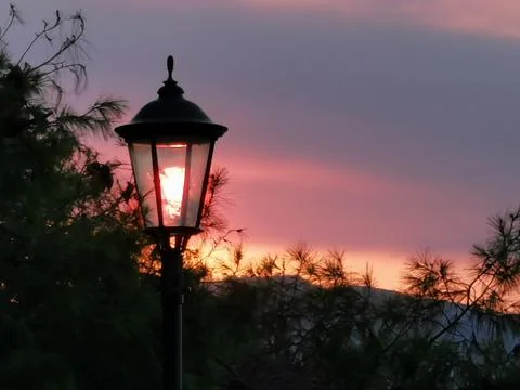Sun in a lamp Stock Photos